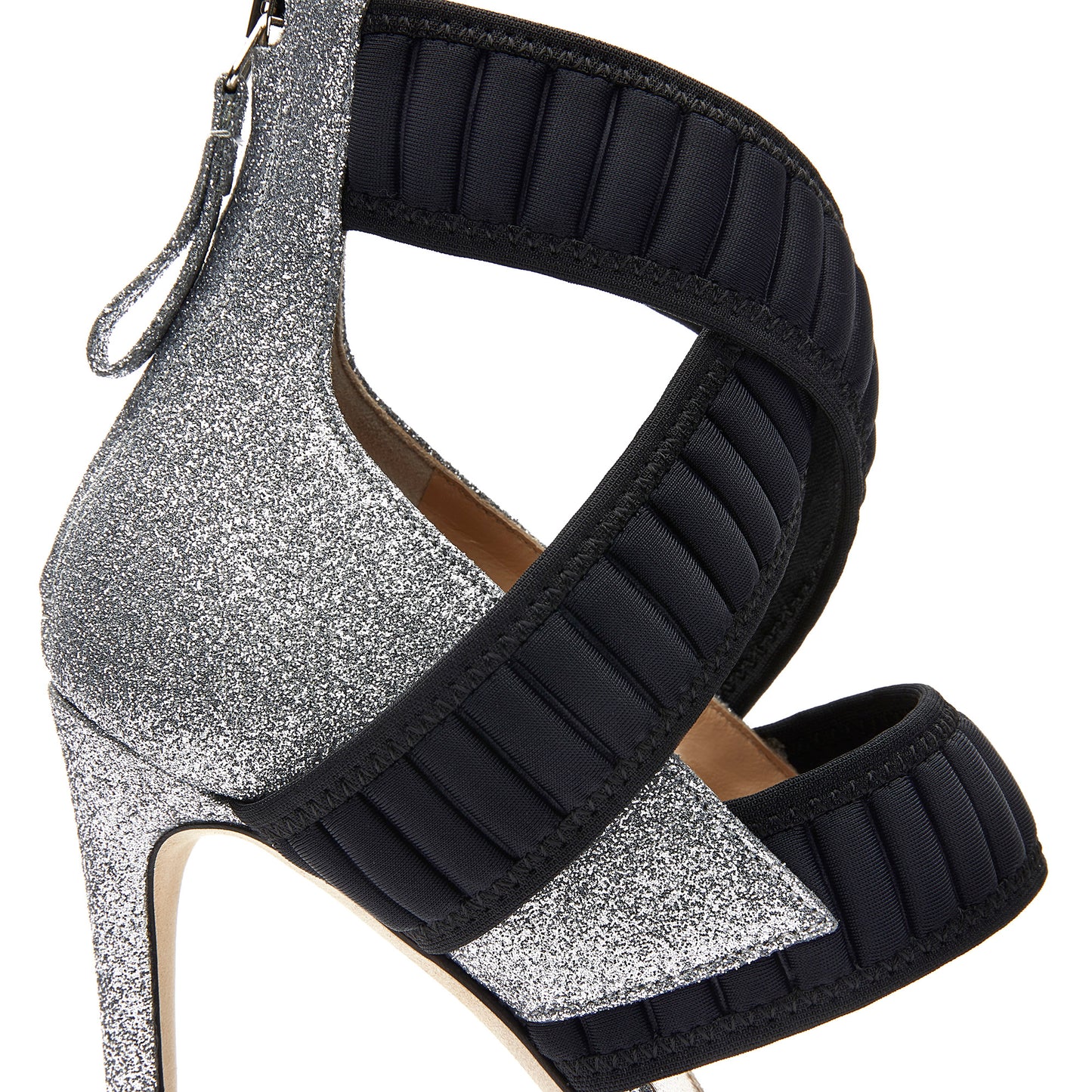 스포르차 글리터 실버 데콜테 슈즈