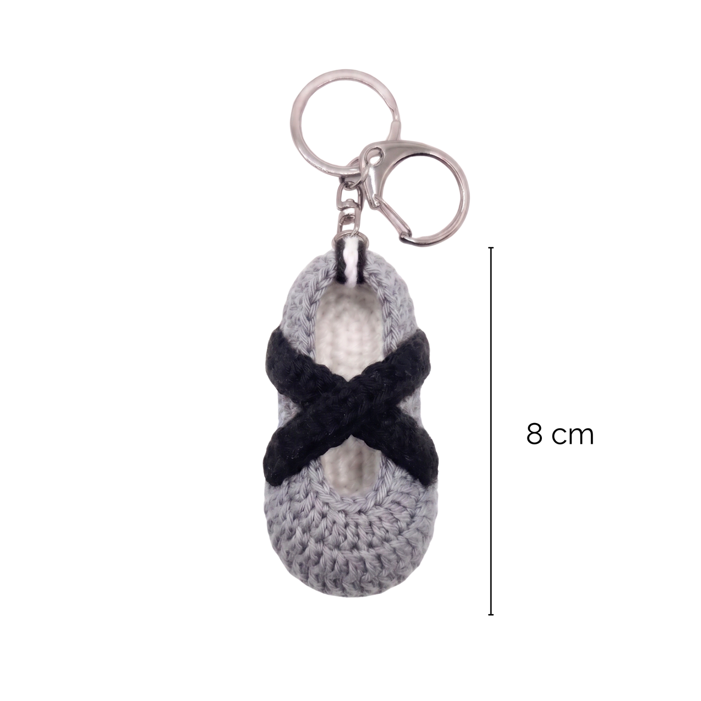Grey Sneakerina Crochet Charm