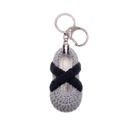 Grey Sneakerina Crochet Charm