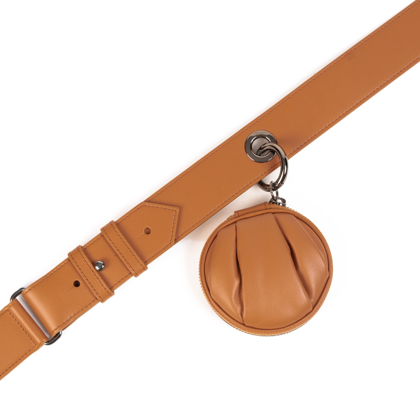 The Body Bag Cammello - Tracolla con Pochette M e Pocket Charm