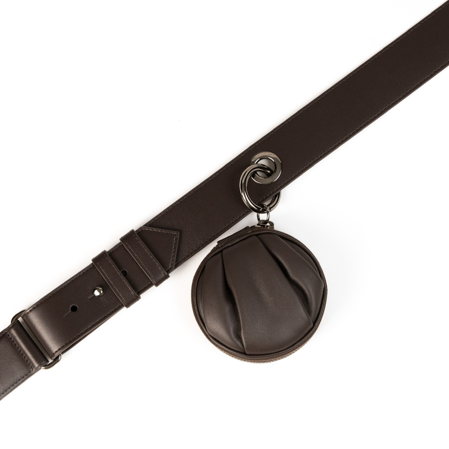 The Body Bag Moka- Tracolla con Pochette M e Pocket Charm