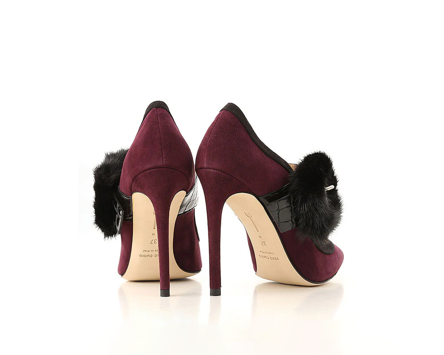 Adelina Bordeaux Suede Pumps