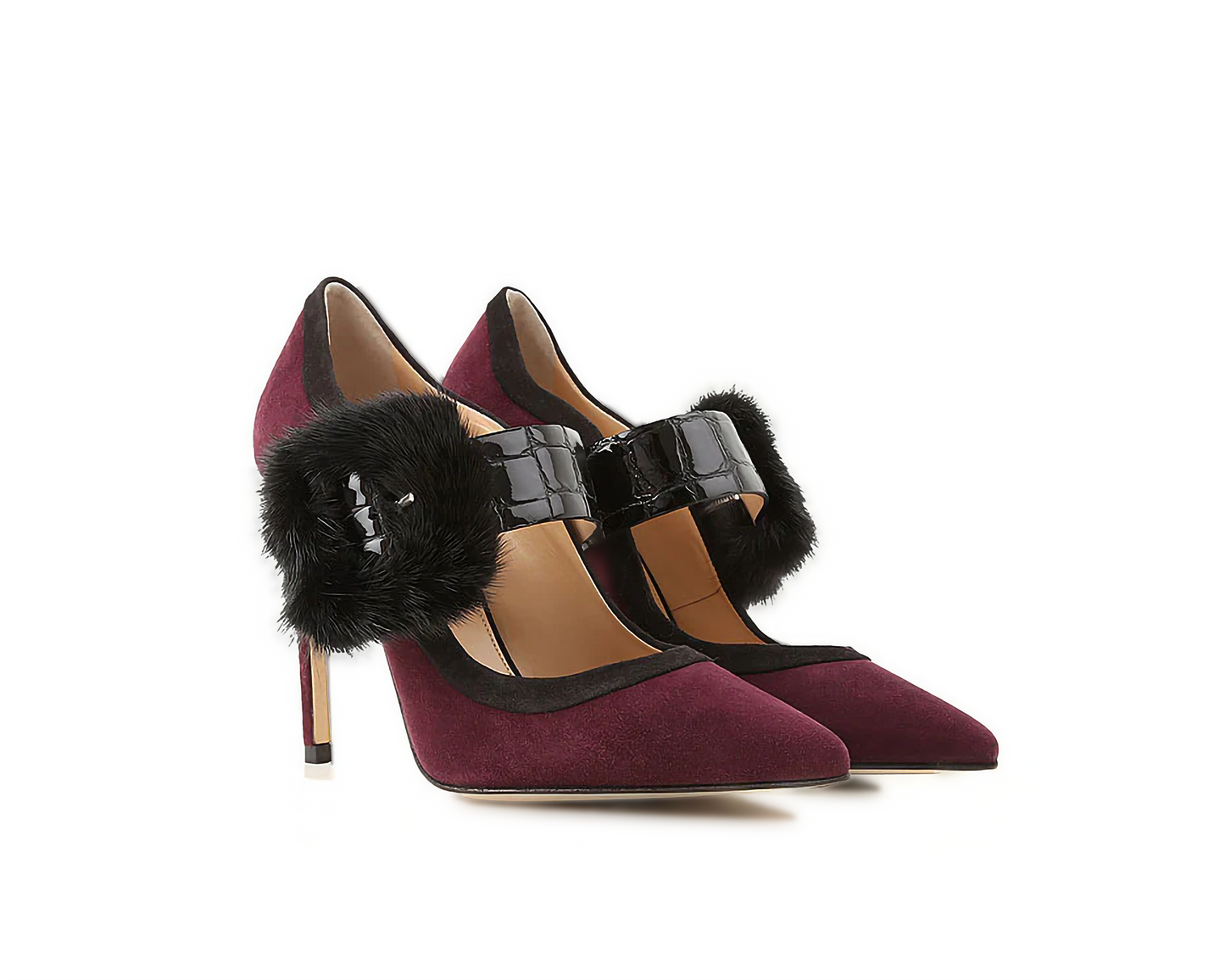 Adelina Bordeaux Suede Pumps