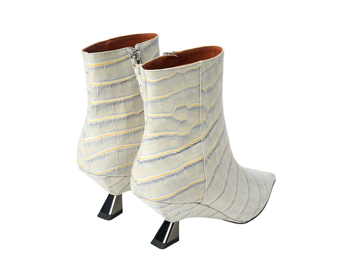 Aretha Ankle Boot - Iris Croc
