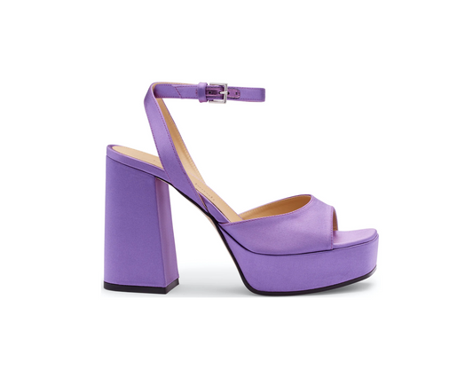 Cochi Lilac Satin Sandals