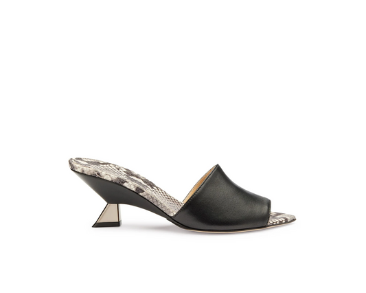 Coco Black Python Sandal