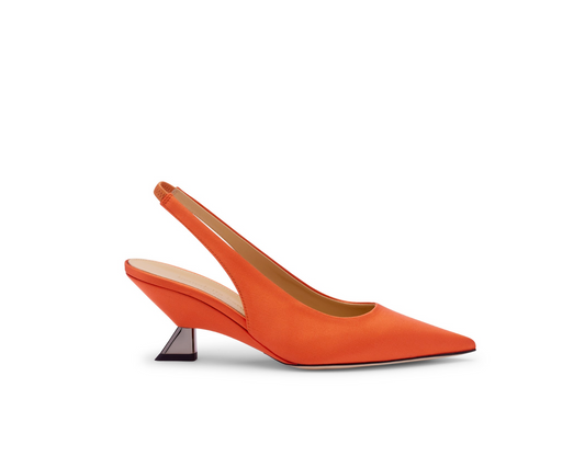 Slingback Lilly Orange Satin