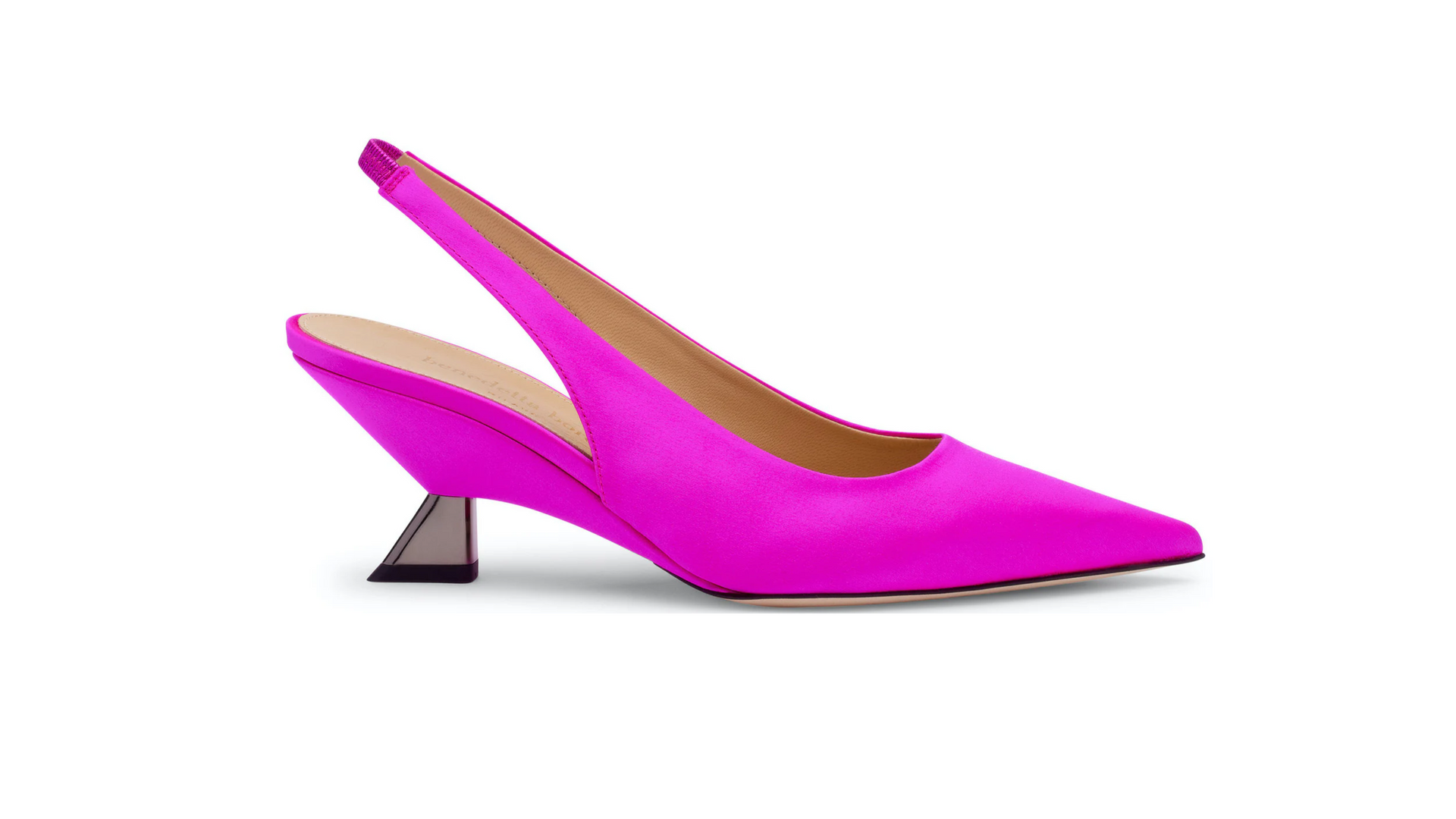 Lilly Fuchsia Slingback, wedge heel Luxury shoes Benedetta Boroli