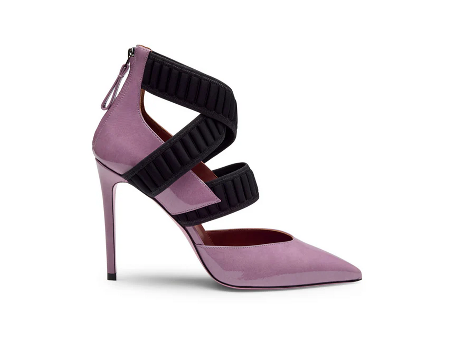 스포르자 라일락 페이턴트 데콜테