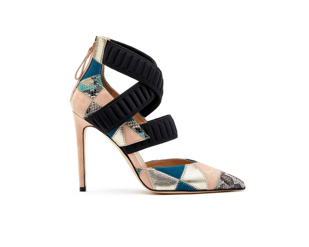Benedetta Patchwork Sforza Patchwork Nude Pumps, stiletto heel | Luxury shoes Benedetta Boroli