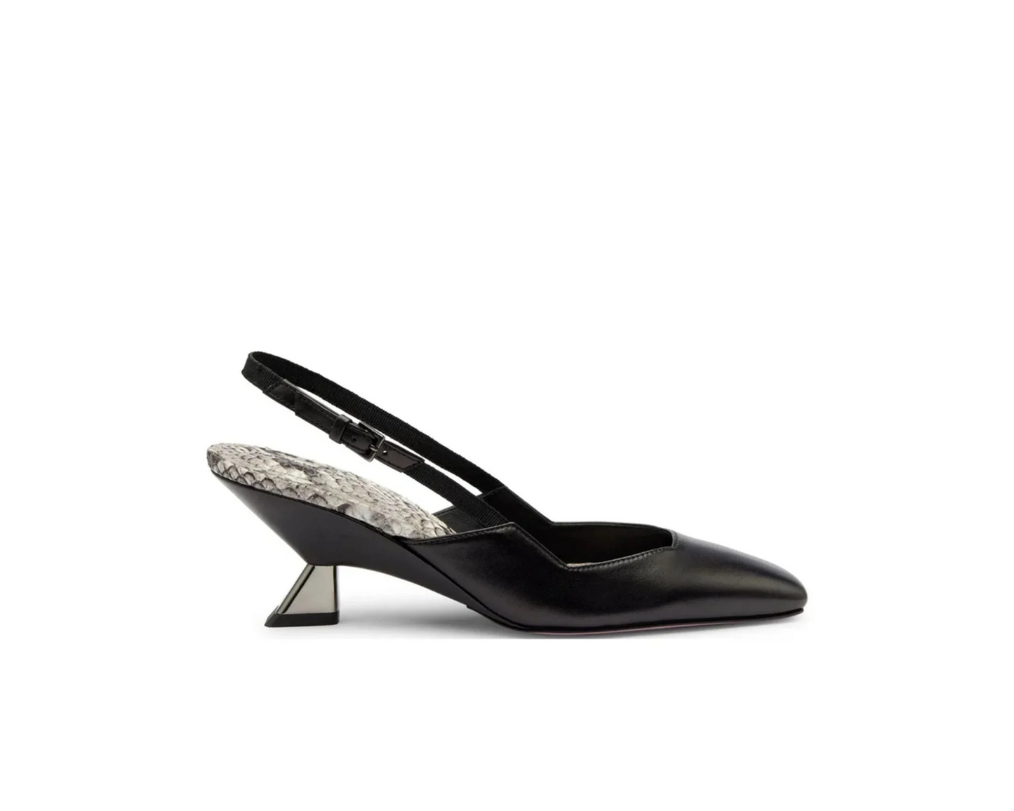 Slingback Sofia Nero Pitone