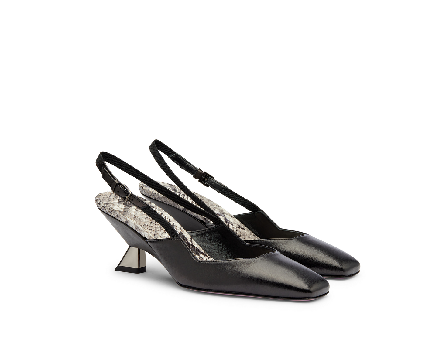 Slingback Sofia Nero Pitone