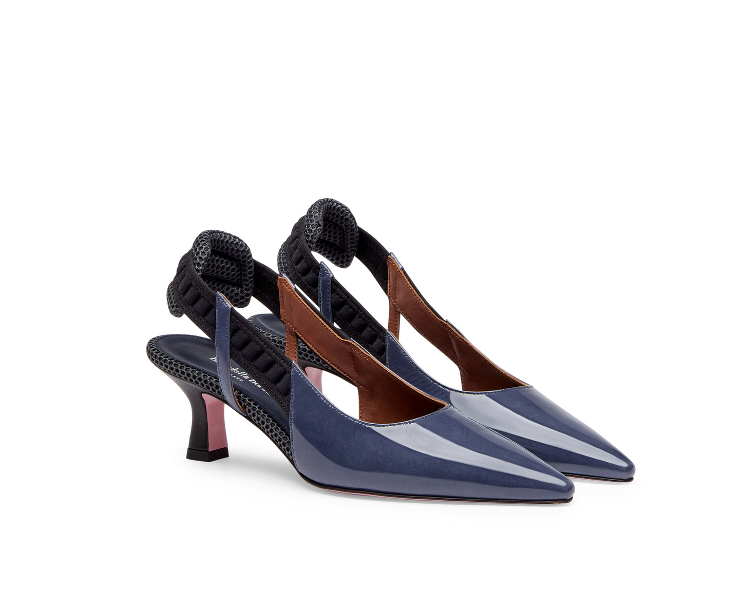 Slingback Tea Vernice Ceruleo