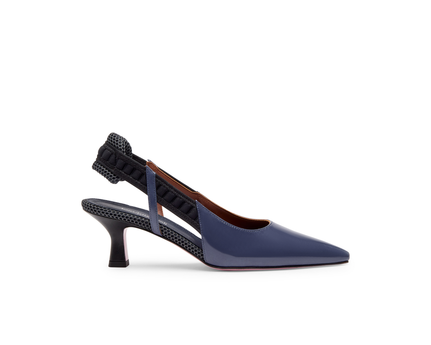 Slingback Tea Vernice Ceruleo