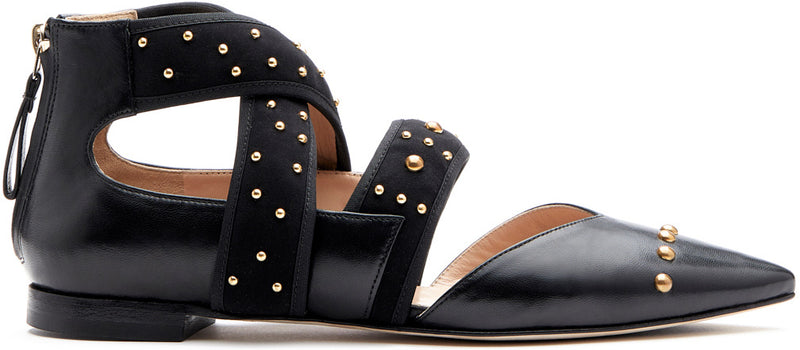 Ballet flat Cadorna Black with Studs